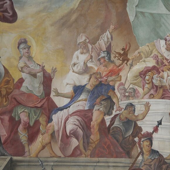 Fresko in der Wehrkirche St. Vitus Kottingwörth