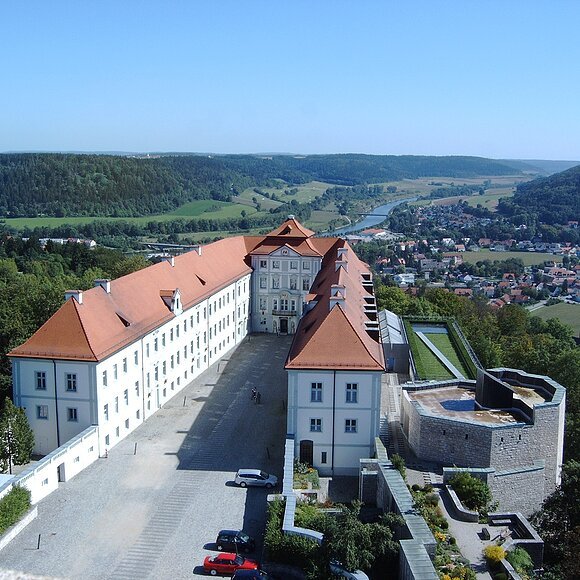 Schloss Hirschberg von oben