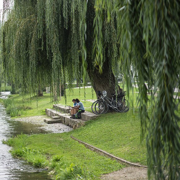 Radfahrer im Sulzpark